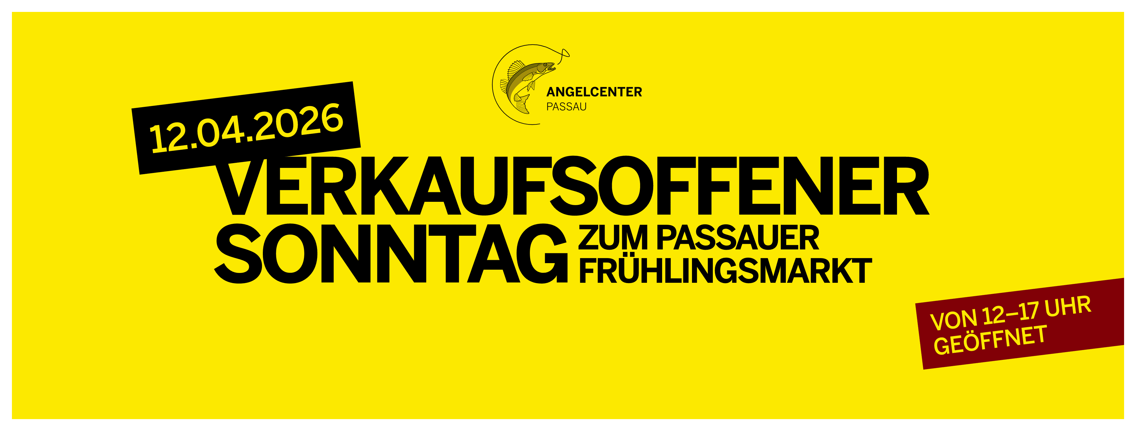 Verkaufsoffener Sonntag zum Passauer Frühlingsmarkt im Angelcenter Passau am 12.04.2026