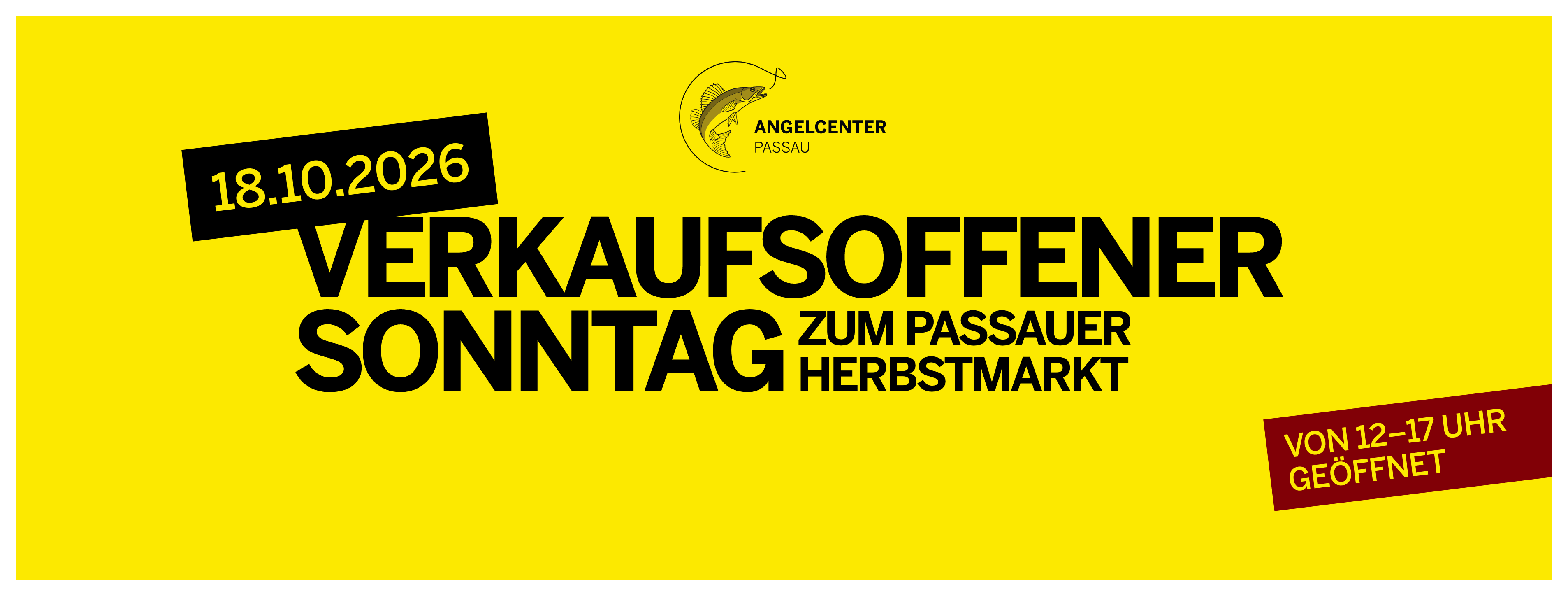 Verkaufsoffener Sonntag im Angelcenter Passau am 18.10.2026